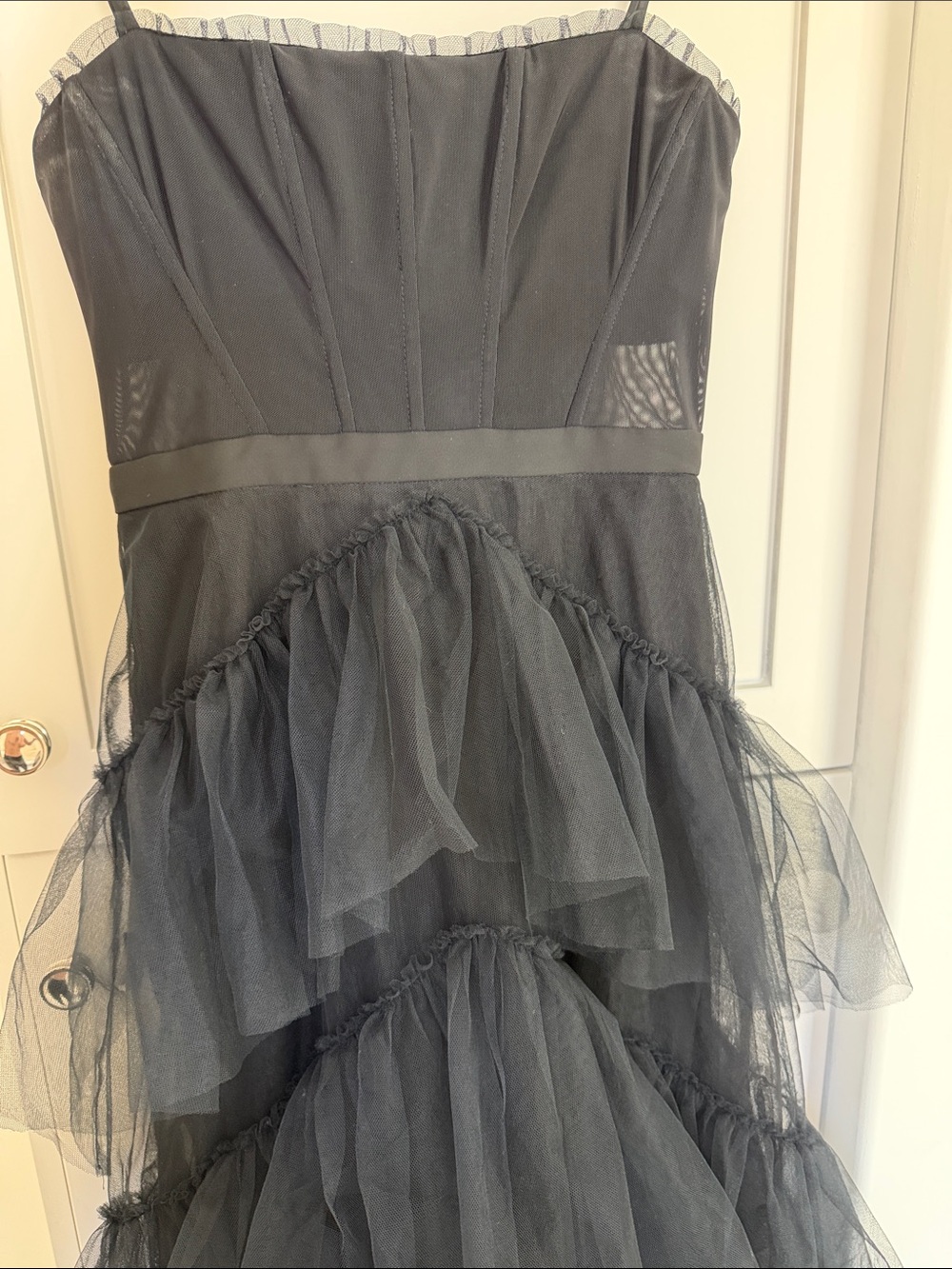 BCBGMaxAzria Black Tiered Oly Gown Dress - Picture 11 of 12